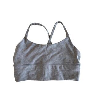 Vuori Long Line Elevation Sports Bra Womens Size Medium Color Heather Grey